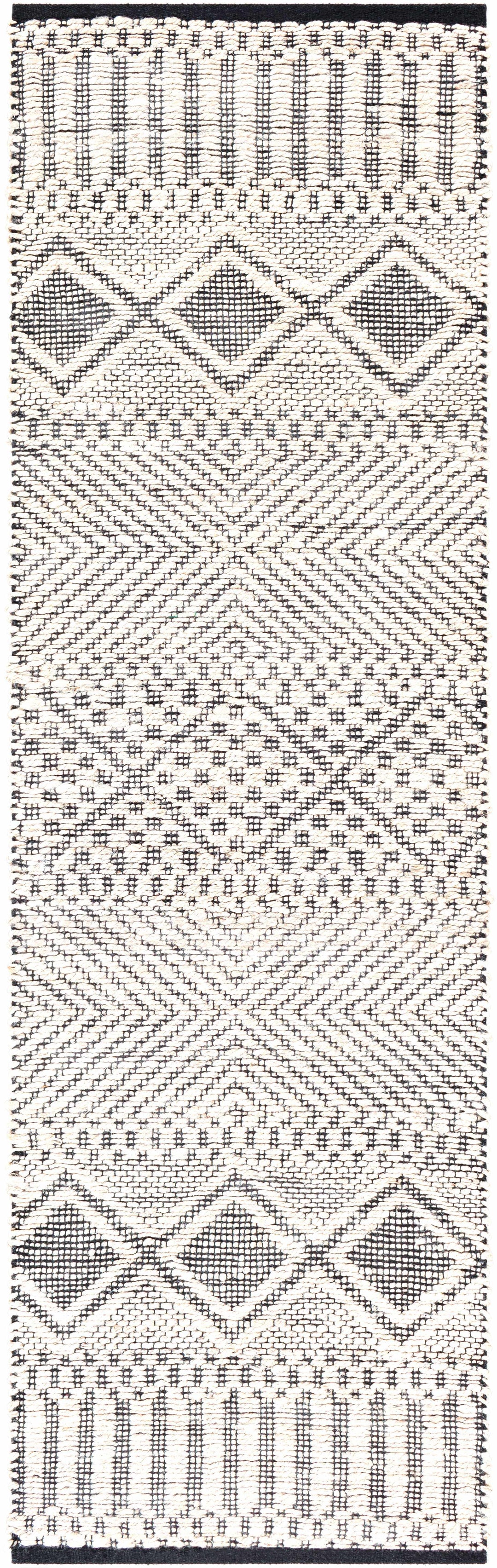 Bachauan Modern Geometrical Design Ivory Hand Woven Area Rug