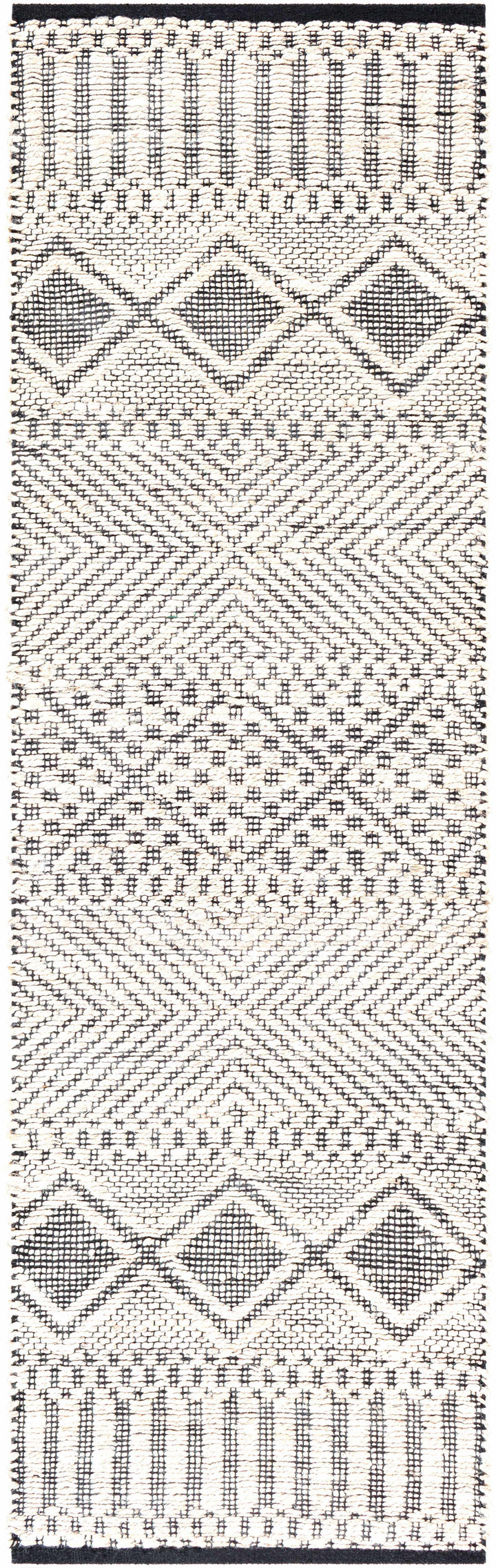 Bachauan Modern Geometrical Design Ivory Hand Woven Area Rug