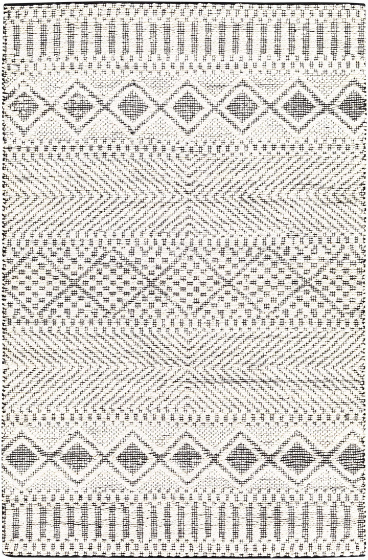 Bachauan Modern Geometrical Design Ivory Hand Woven Area Rug