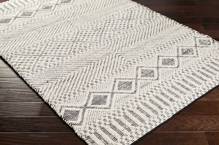 Bachauan Modern Geometrical Design Ivory Hand Woven Area Rug