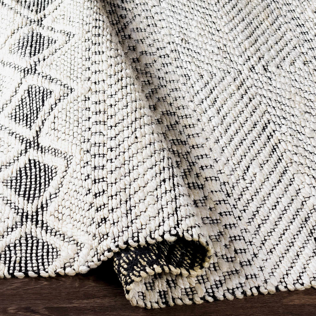 Bachauan Modern Geometrical Design Ivory Hand Woven Area Rug