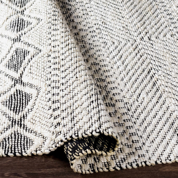 Bachauan Modern Geometrical Design Ivory Hand Woven Area Rug