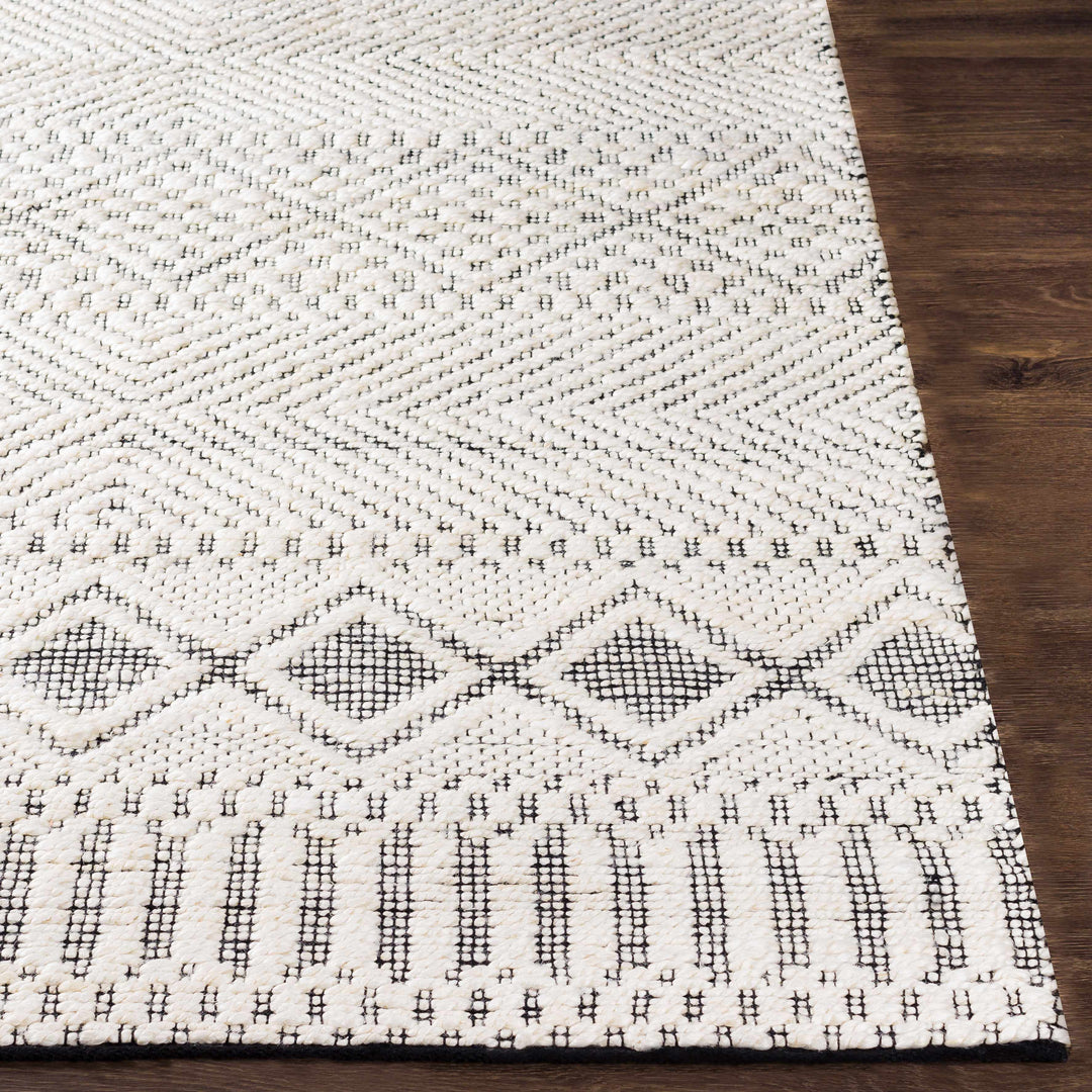 Bachauan Modern Geometrical Design Ivory Hand Woven Area Rug