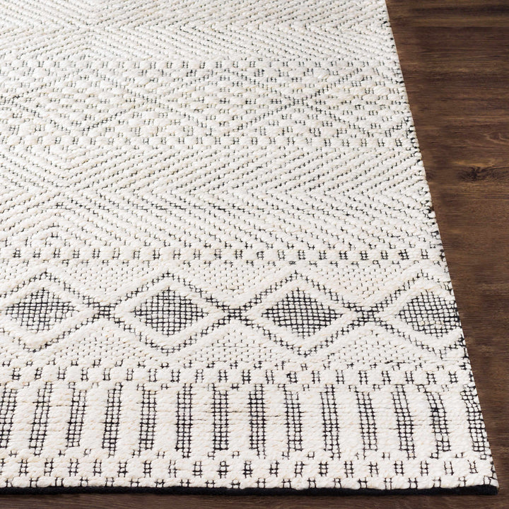 Bachauan Modern Geometrical Design Ivory Hand Woven Area Rug