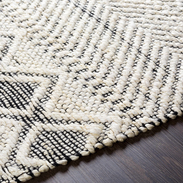 Bachauan Modern Geometrical Design Ivory Hand Woven Area Rug
