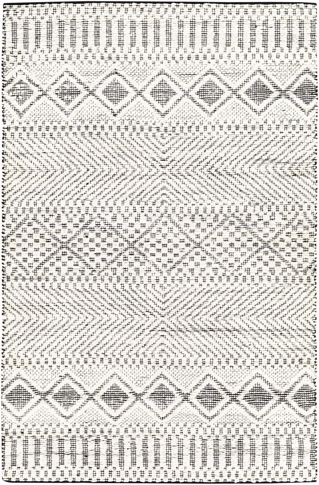 Bachauan Modern Geometrical Design Ivory Hand Woven Area Rug - The Rug Decor