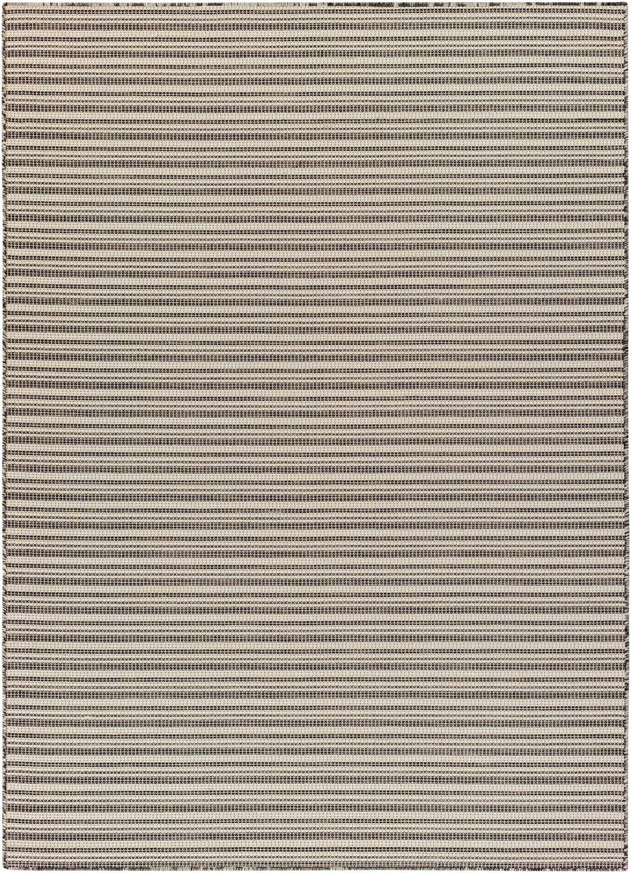 Baha Modern Stripes Design Beige And Black Area Rug - The Rug Decor
