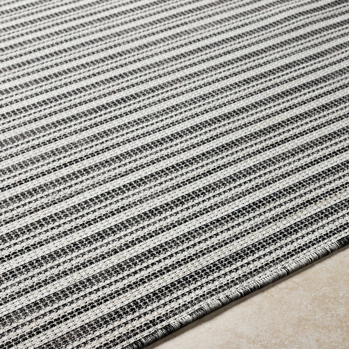 Baha Modern Stripes Design Beige And Black Area Rug - The Rug Decor