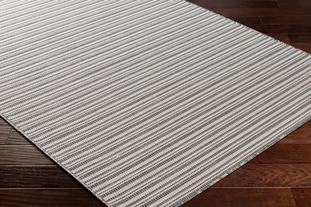 Baha Modern Stripes Design Beige And Black Area Rug - The Rug Decor