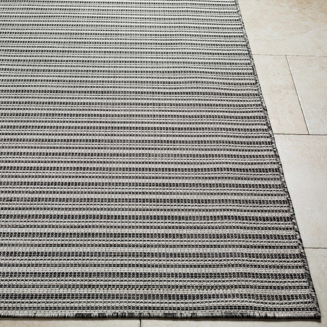 Baha Modern Stripes Design Beige And Black Area Rug - The Rug Decor