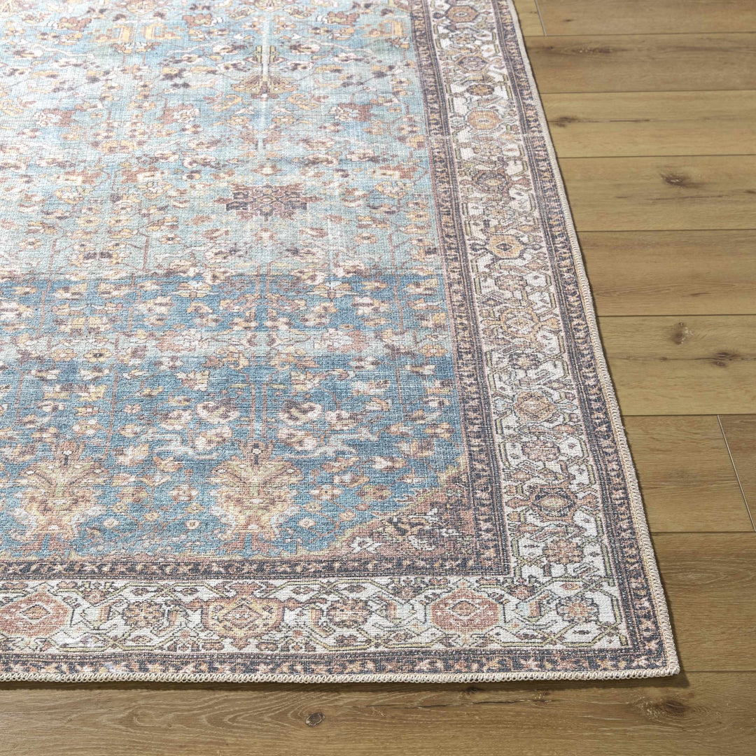 Bahram Traditional Transitional Gray And Brown Washable Rug - The Rug Decor