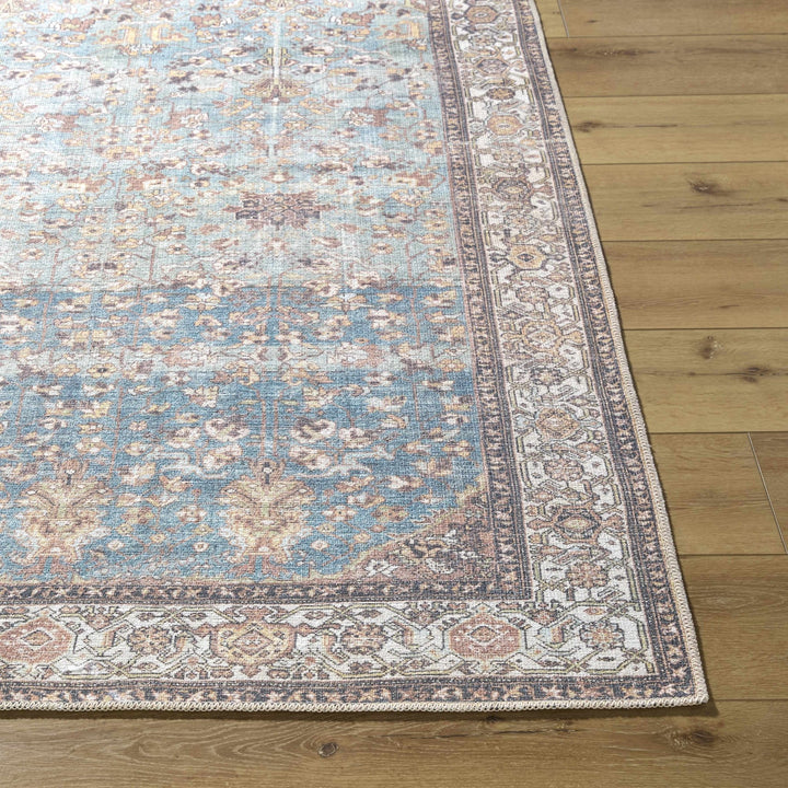 Bahram Traditional Transitional Gray And Brown Washable Rug - The Rug Decor