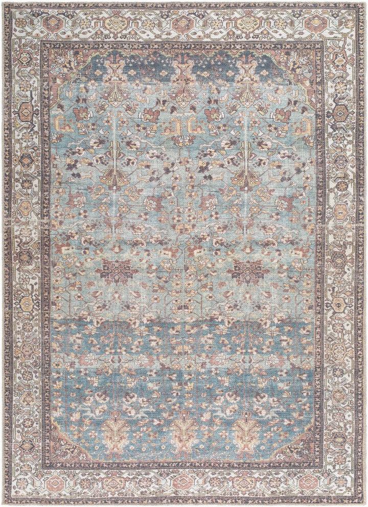 Bahram Traditional Transitional Gray And Brown Washable Rug - The Rug Decor