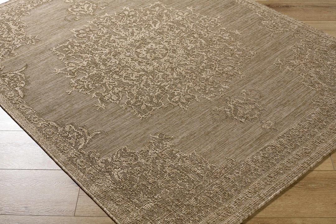 Bahula Traditional Style Brown Outdoor Area Rug - The Rug Decor
