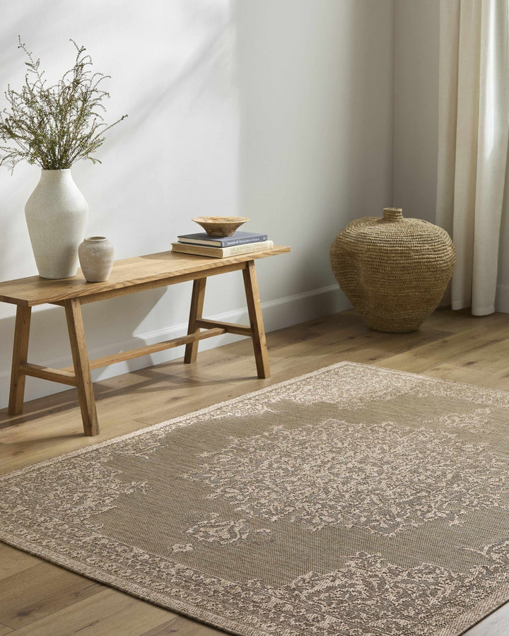Bahula Traditional Style Brown Outdoor Area Rug - The Rug Decor