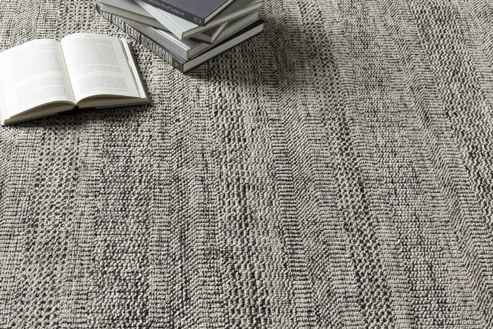 Balaclava Beige And Black Modern Style Hand Knotted Area Rug