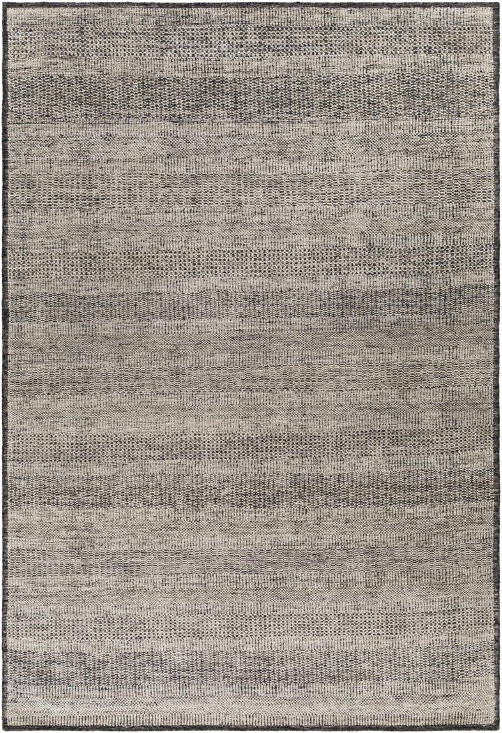 Balaclava Beige And Black Modern Style Hand Knotted Area Rug - The Rug Decor