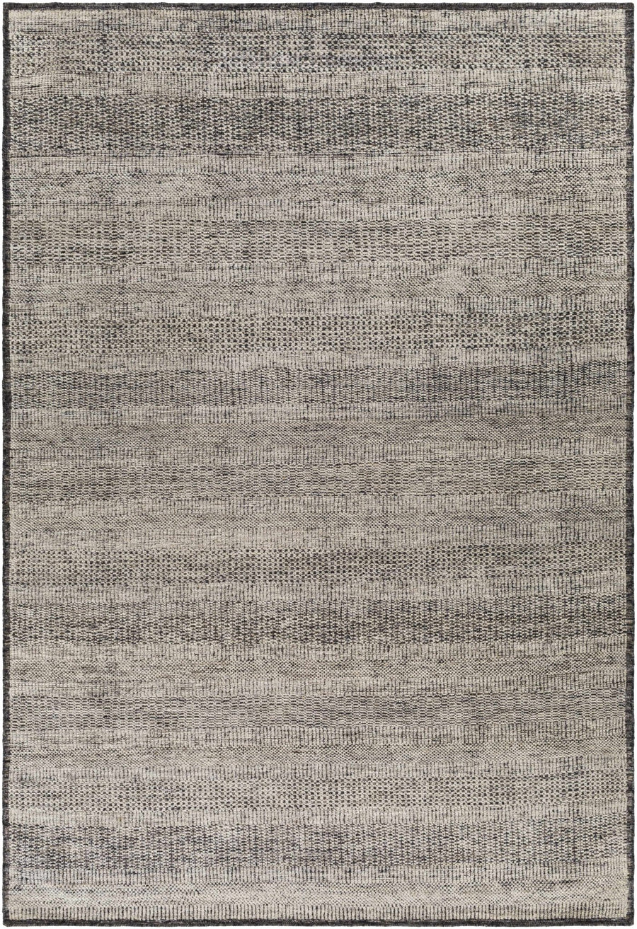 Balaclava Beige And Black Modern Style Hand Knotted Area Rug - The Rug Decor
