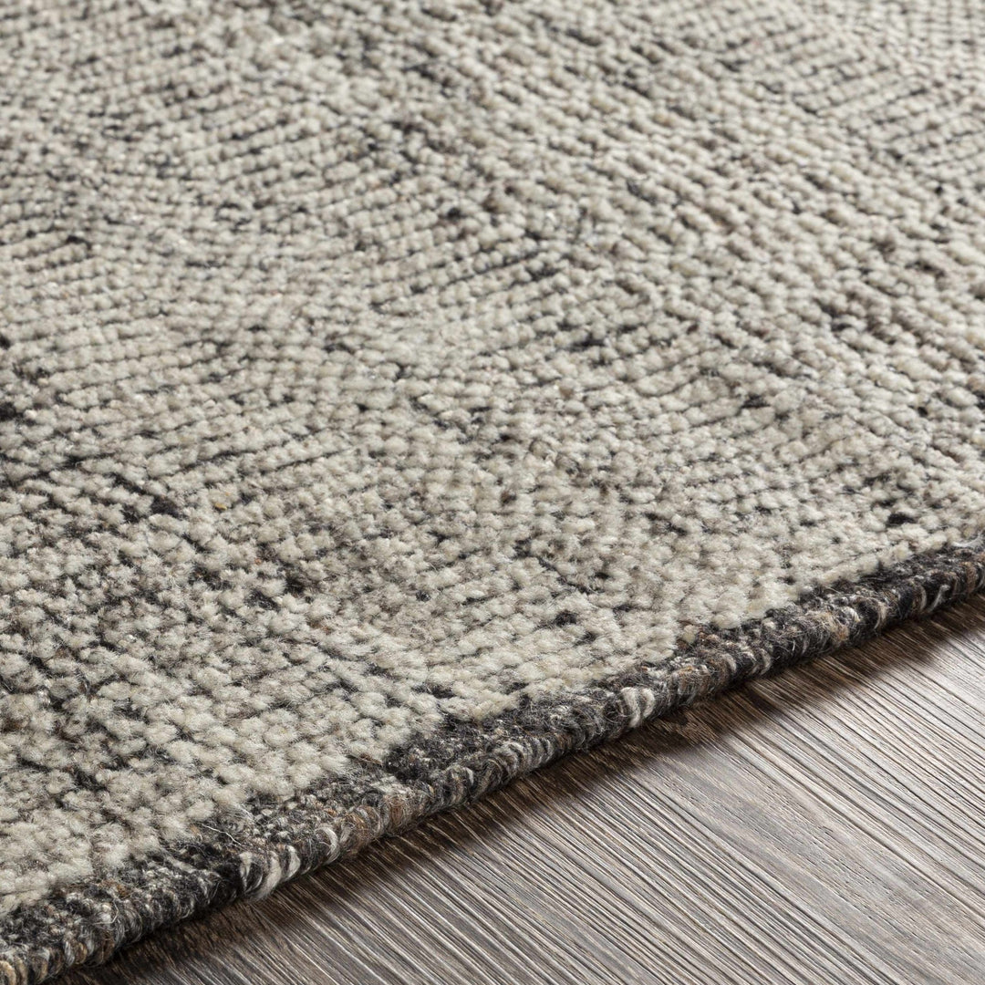 Balaclava Beige And Black Modern Style Hand Knotted Area Rug - The Rug Decor