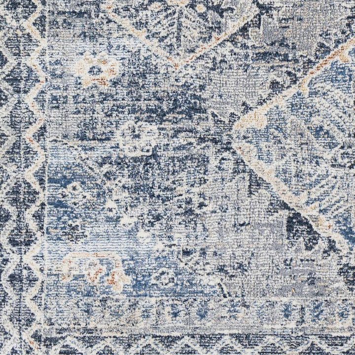 Balamban Gray And Blue Traditional Style Area Rug