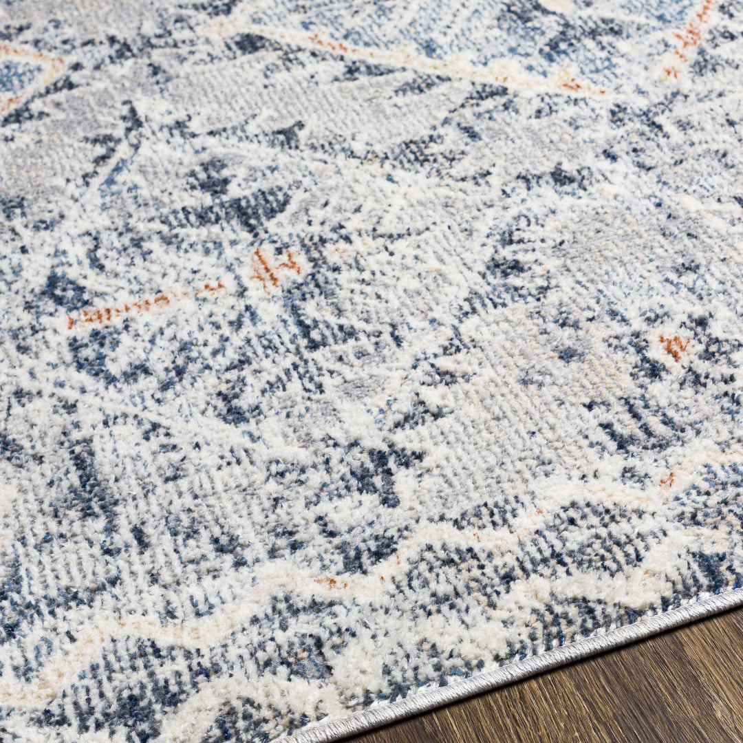 Balamban Gray And Blue Traditional Style Area Rug