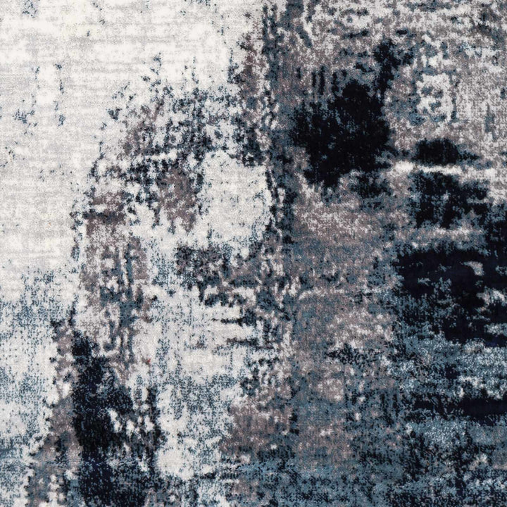 Baldwyn Blue And Ivory Modern Abstract Design Area Rug - The Rug Decor