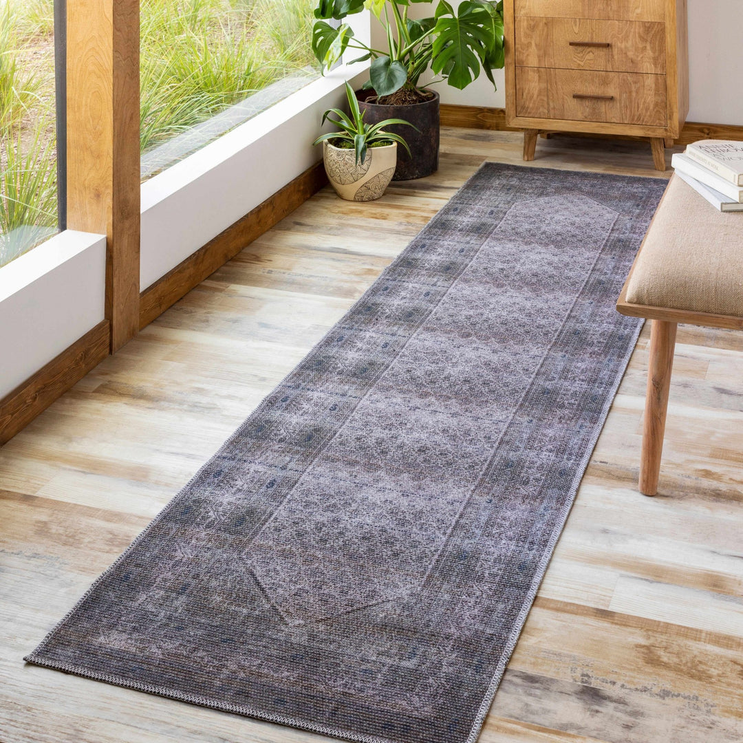 Ballinasloe Traditional Gray Washable Rug - The Rug Decor