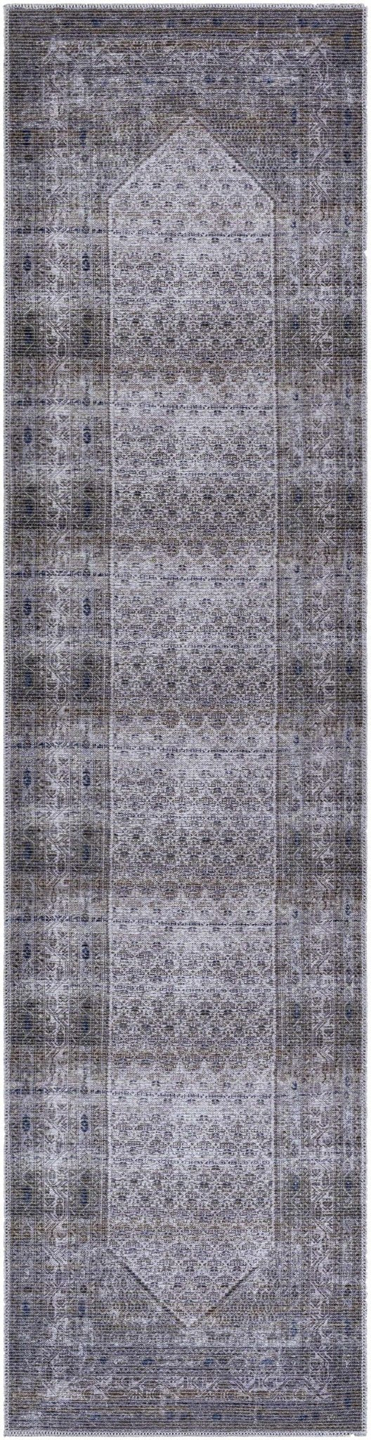 Ballinasloe Traditional Gray Washable Rug - The Rug Decor