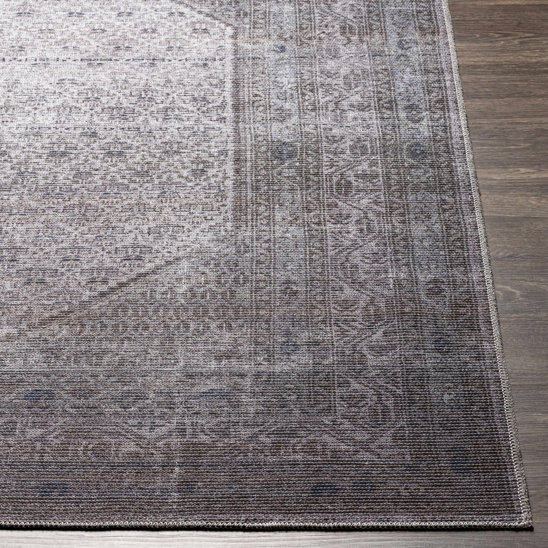 Ballinasloe Traditional Gray Washable Rug - The Rug Decor