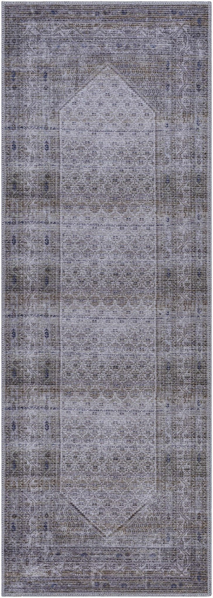 Ballinasloe Traditional Gray Washable Rug - The Rug Decor