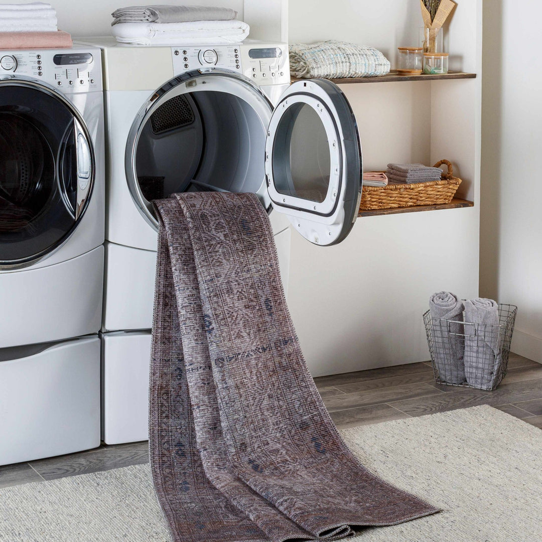 Ballinasloe Traditional Gray Washable Rug - The Rug Decor