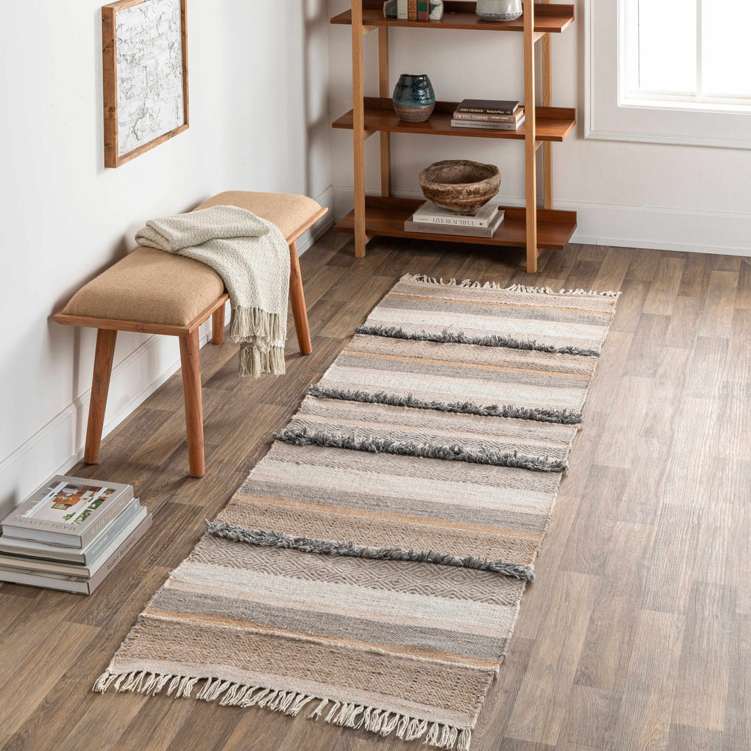 Ballinrobe Beige And Gray Modern Style Hand Woven Area Rug - The Rug Decor
