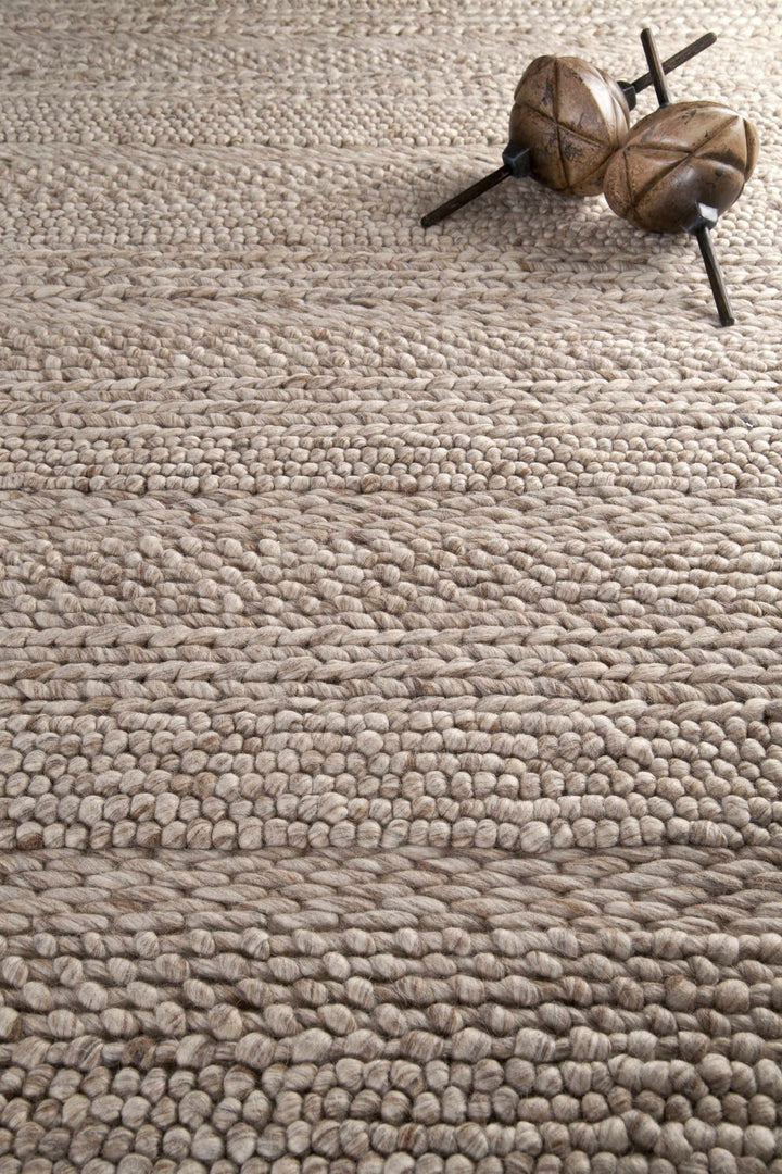 Ballymena Taupe Contemporary Style Hand Woven Area Rug - The Rug Decor