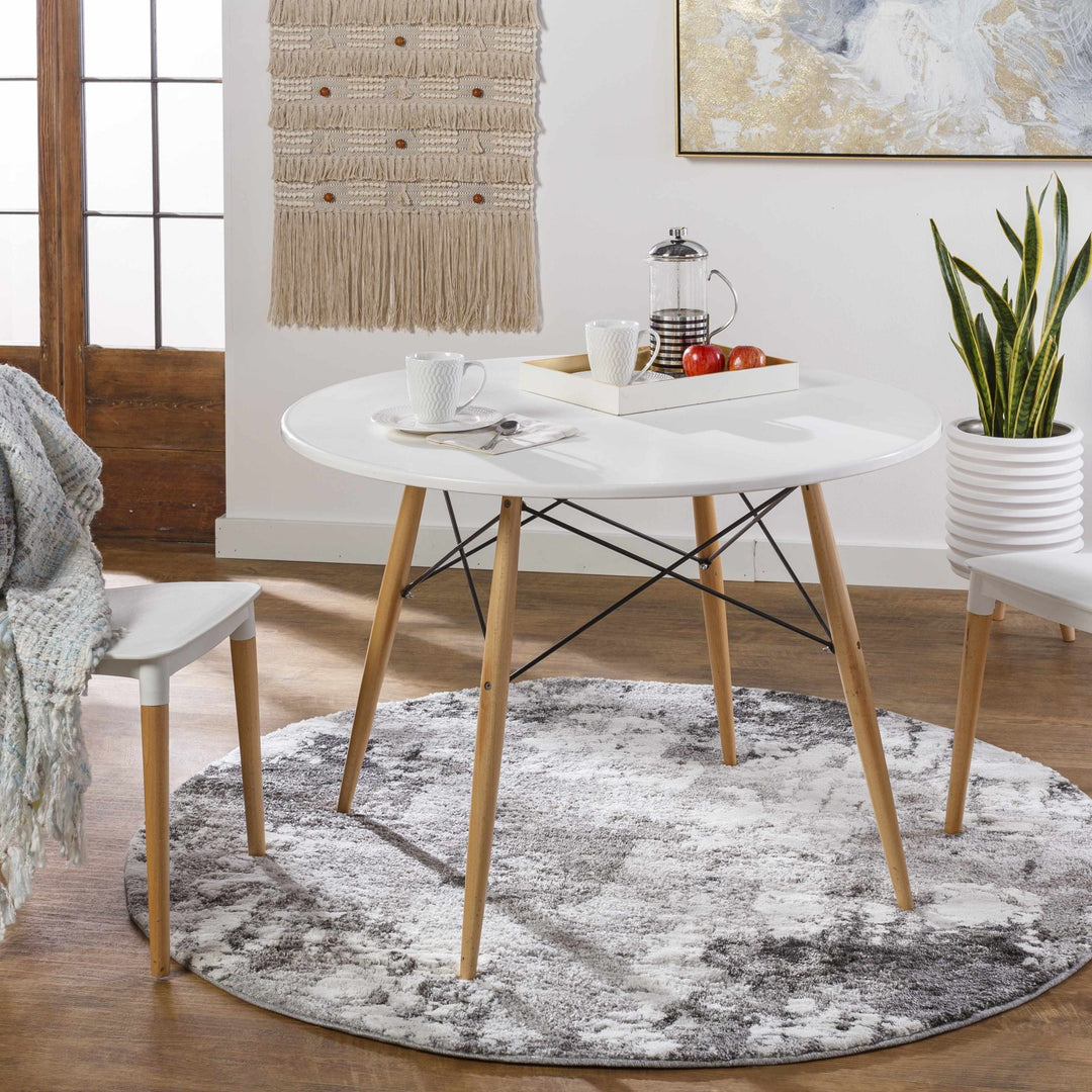 Balmat Modern Abstract Design Ivory And Gray Area Rug - The Rug Decor