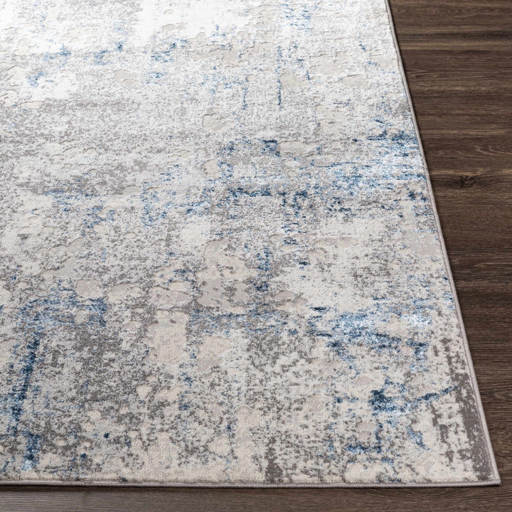 Balranald Gray And Blue Modern Abstract Design Area Rug