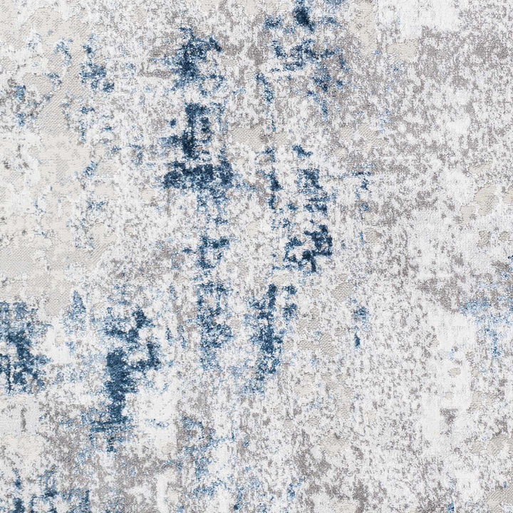 Balranald Gray And Blue Modern Abstract Design Area Rug
