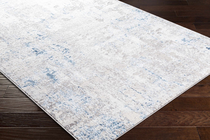 Balranald Gray And Blue Modern Abstract Design Area Rug - The Rug Decor