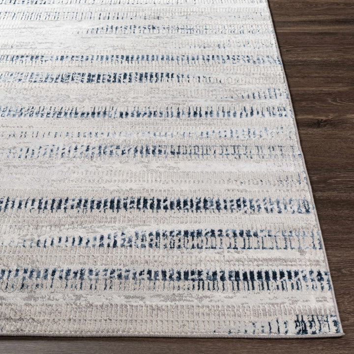 Banana Modern Abstract Design Gray And Blue Area Rug - The Rug Decor