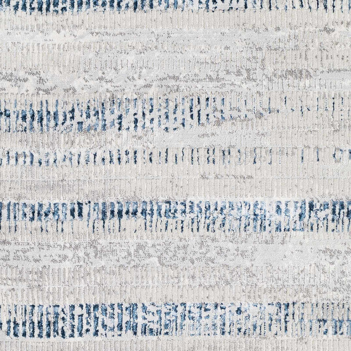 Banana Modern Abstract Design Gray And Blue Area Rug - The Rug Decor