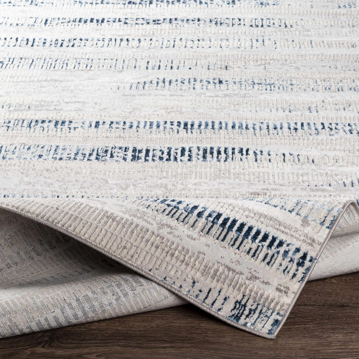 Banana Modern Abstract Design Gray And Blue Area Rug - The Rug Decor