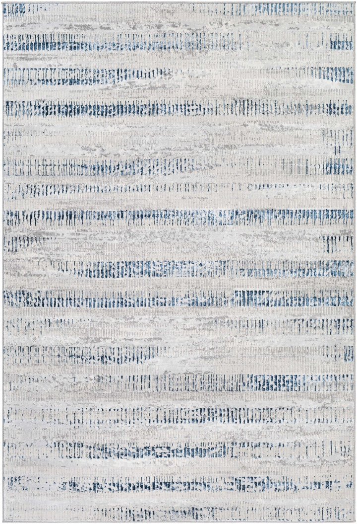 Banana Modern Abstract Design Gray And Blue Area Rug - The Rug Decor