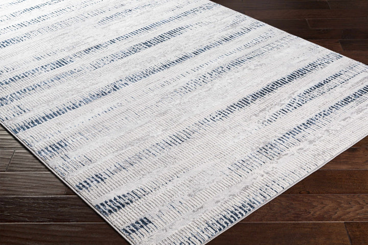 Banana Modern Abstract Design Gray And Blue Area Rug - The Rug Decor