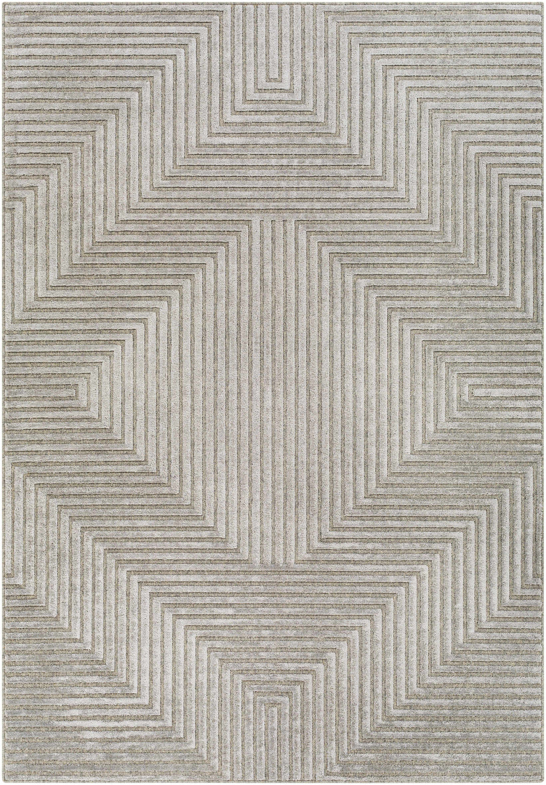 Banayoyo Gray Modern Geometrical Design Area Rug