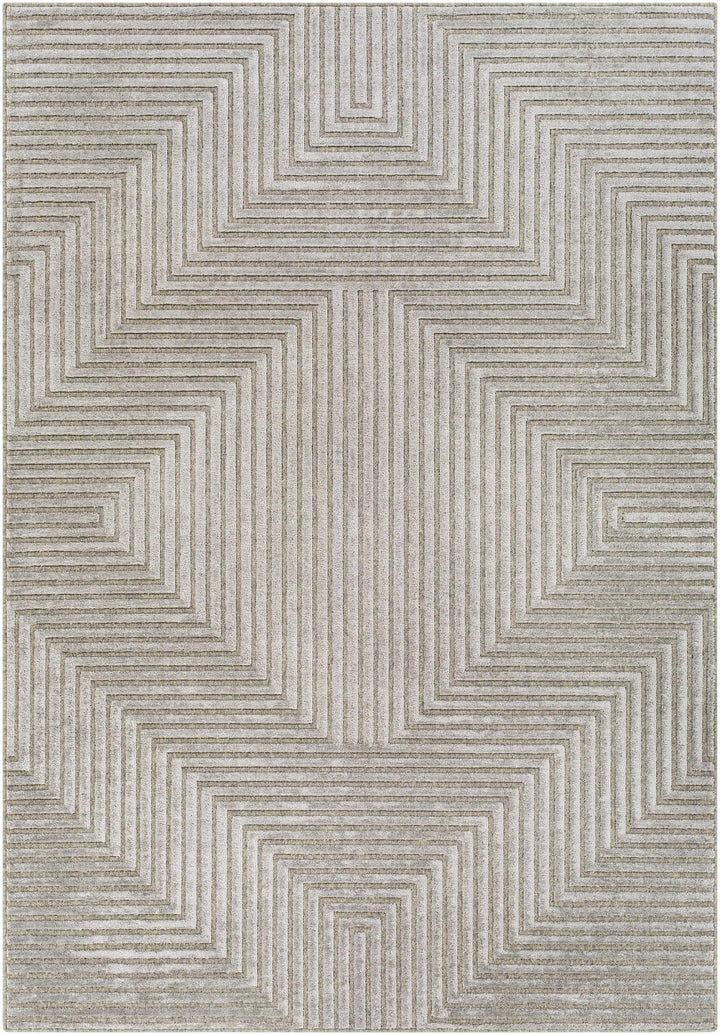Banayoyo Gray Modern Geometrical Design Area Rug