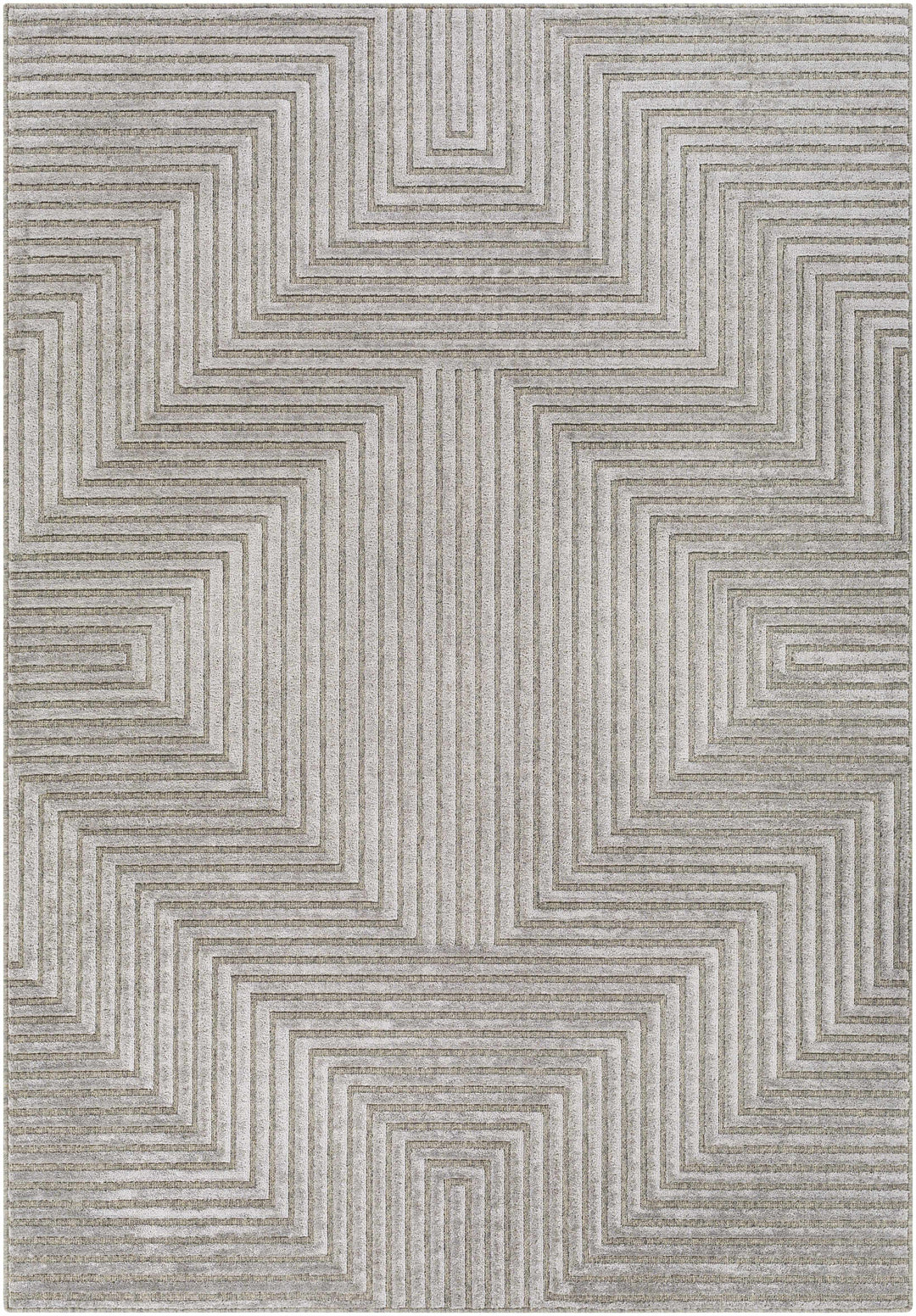 Banayoyo Gray Modern Geometrical Design Area Rug