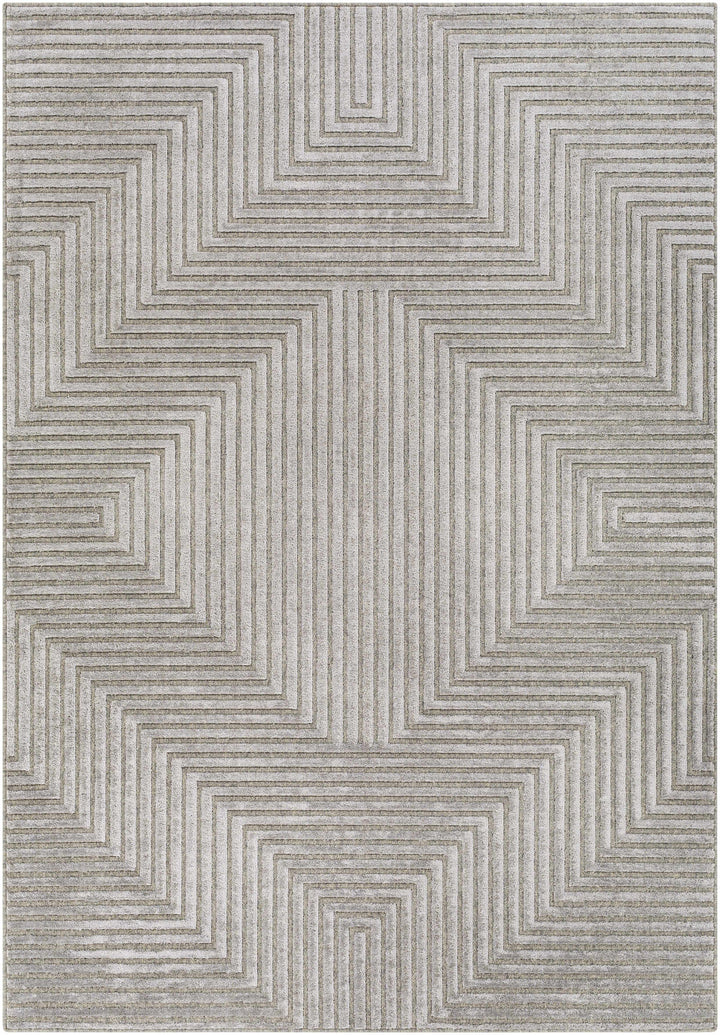 Banayoyo Gray Modern Geometrical Design Area Rug