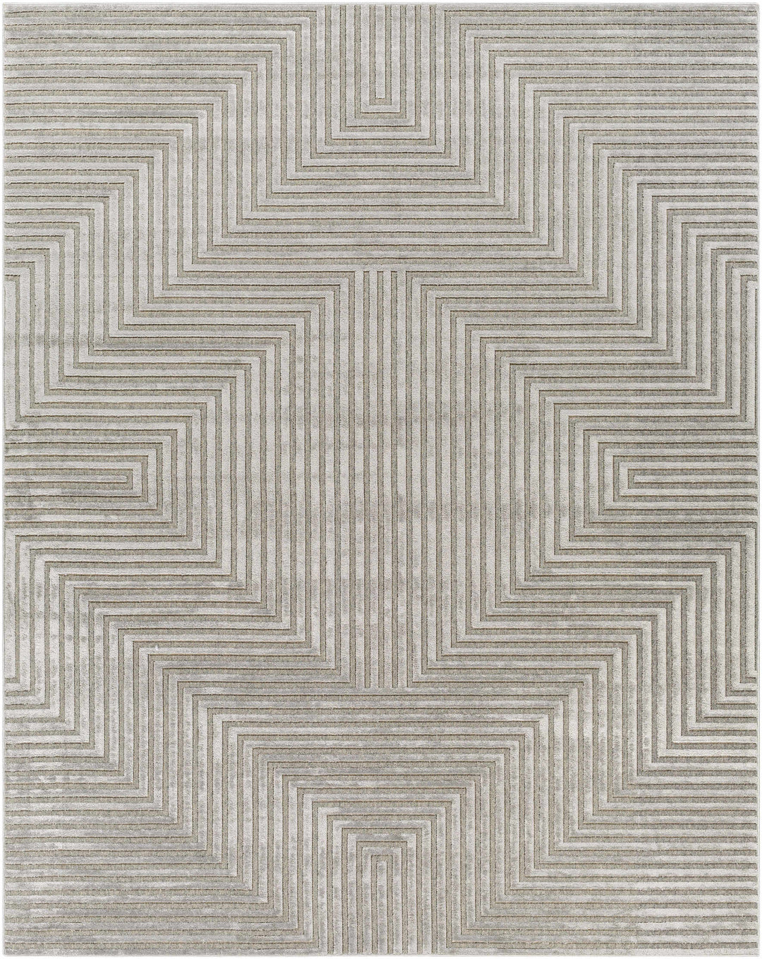 Banayoyo Gray Modern Geometrical Design Area Rug