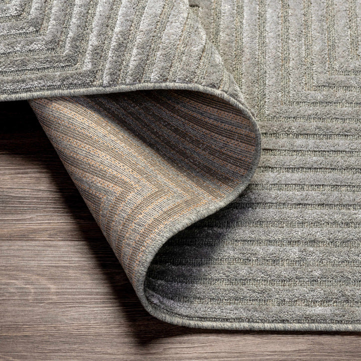 Banayoyo Gray Modern Geometrical Design Area Rug