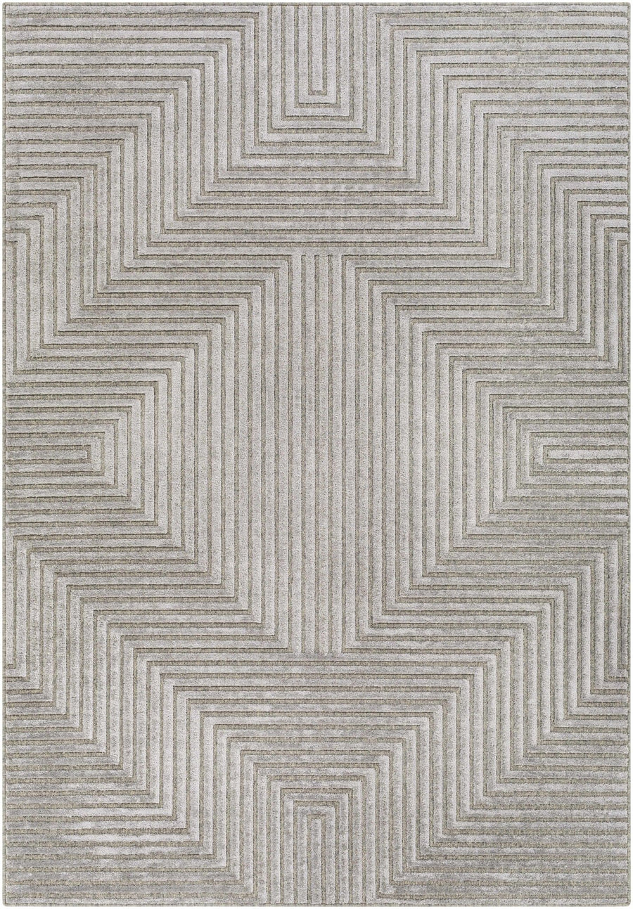 Banayoyo Gray Modern Geometrical Design Area Rug - The Rug Decor