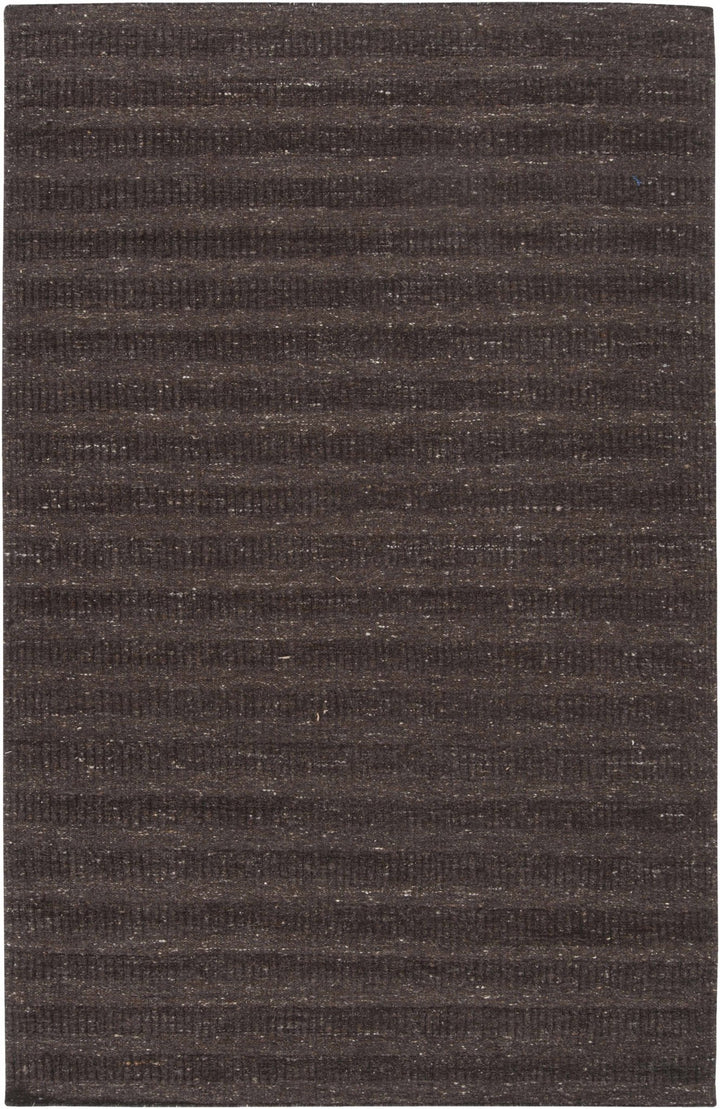 Banbury Modern Solid Black And Charcoal Wool Rug - The Rug Decor